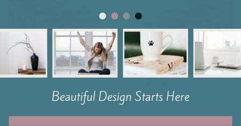 Moodboard of colours and images made by Wana Web Design